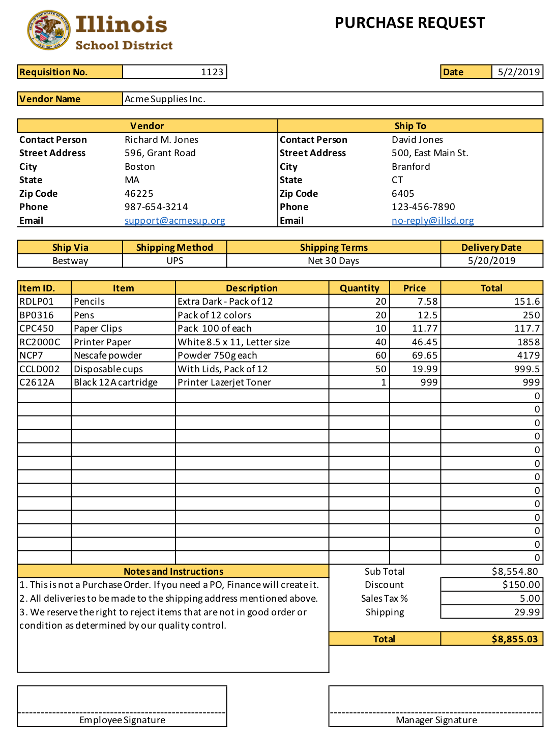 Purchase Order Requisition Form Template My XXX Hot Girl